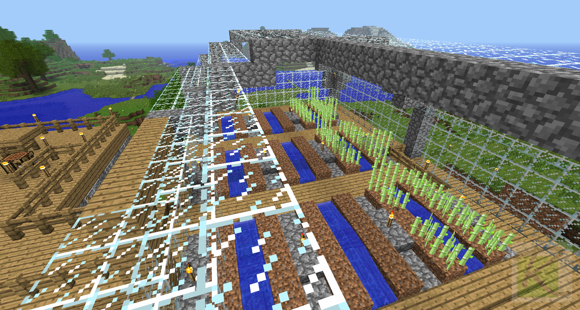 Final Stages Of Greenhouse Roof Construction Minecraft Screenshots A Visual Journal Of Minecraft Gameplay